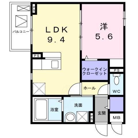 ソフィアコート加古川(1LDK/3階)の間取り写真