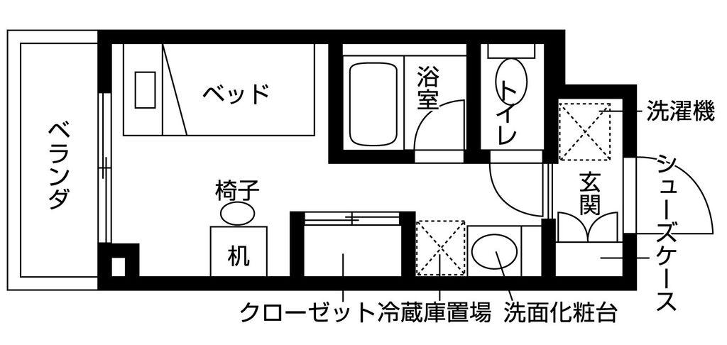リビオセゾン杉並永福(ワンルーム/3階)の間取り写真