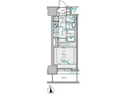 メイクスアート上前津VI(1K/13階)の間取り写真