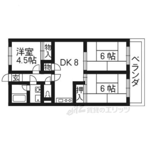 マンション備前A棟(3DK/2階)の間取り写真