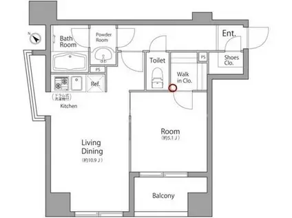 レジディア池袋ウエスト(1LDK/2階)の間取り写真