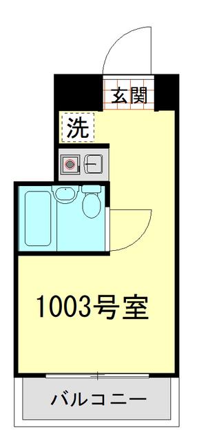 アドリーム吉野町(ワンルーム/10階)の間取り写真