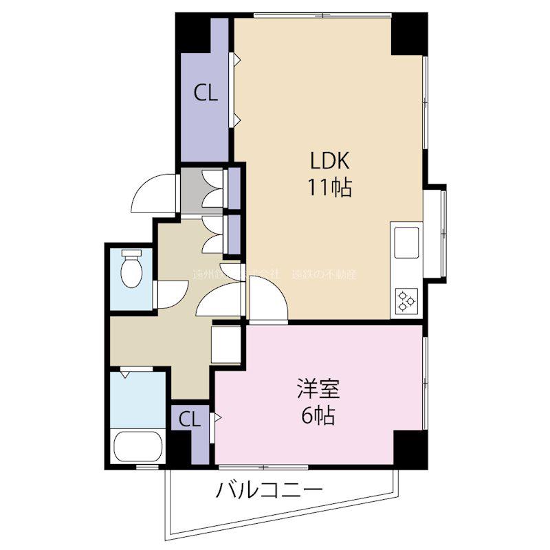 ラルーチェ(1LDK/1階)の間取り写真