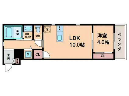 ルガール我孫子(1LDK/3階)の間取り写真