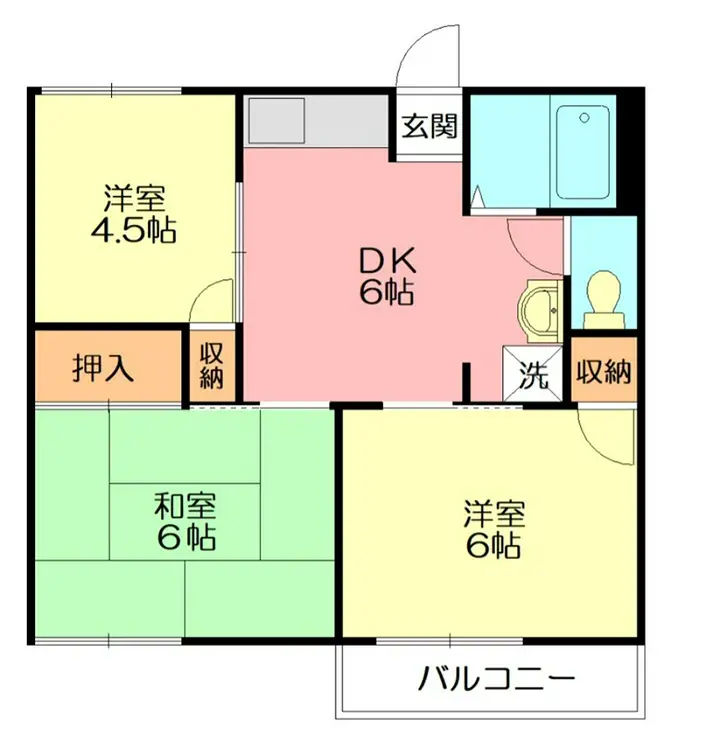 コーポ白山B 2階階 間取り