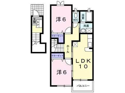 コータ・コートG(2LDK/2階)の間取り写真