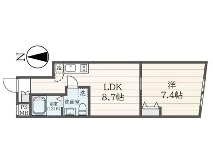 A LATO 西大井(1LDK/1階)の間取り写真