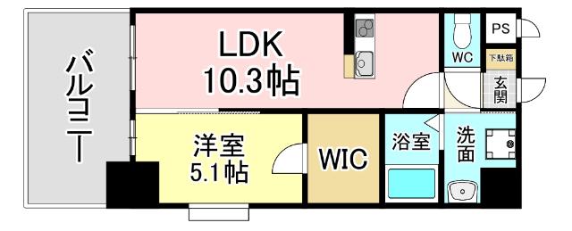ビッグファミリー葛原(1LDK/2階)の間取り写真