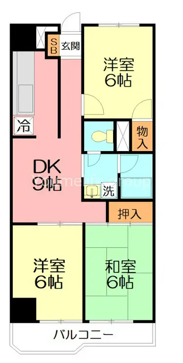 朝日本厚木マンション 2階階 間取り