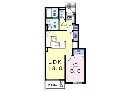 ブリーズ(1LDK/1階)の間取り写真