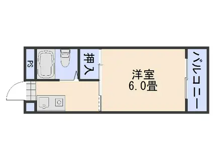 ZAKI BUILDING NO.5(1K/1階)の間取り写真