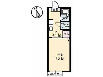 プレザントハイツ(1K/2階)の間取り写真