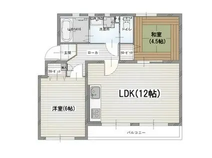 なるみグリーンコーポ(2LDK/3階)の間取り写真