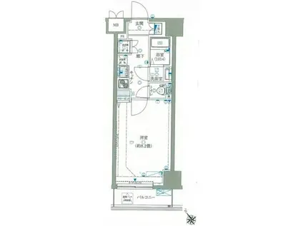 メイクスデザイン田端(1K/6階)の間取り写真