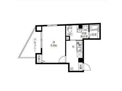 DELCCS池袋本町(1K/4階)の間取り写真