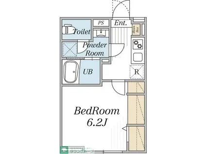 エクレール芦花公園(1K/1階)の間取り写真