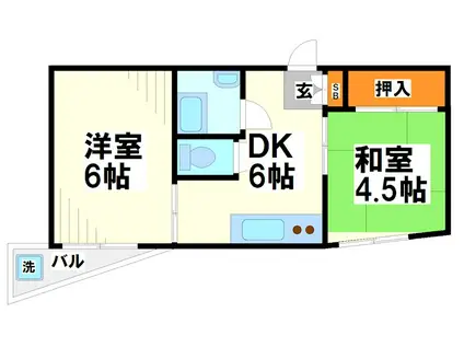 エランドール藤橋(2DK/3階)の間取り写真