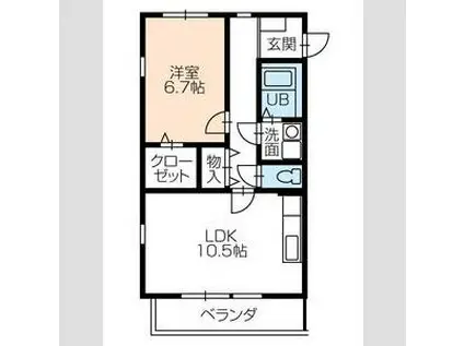 グランジール(1LDK/1階)の間取り写真