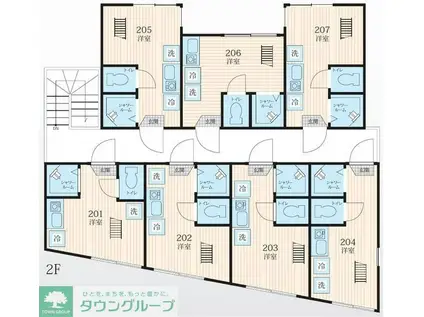 TM古川町(ワンルーム/2階)の間取り写真
