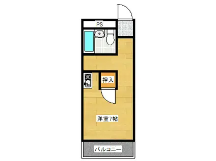 ラフォーレ白山(1K/3階)の間取り写真