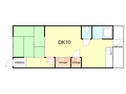 福井文化(1DK/2階)の間取り写真