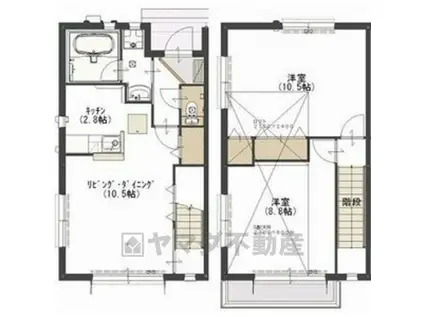 キラテック・アテン(2LDK/1階)の間取り写真