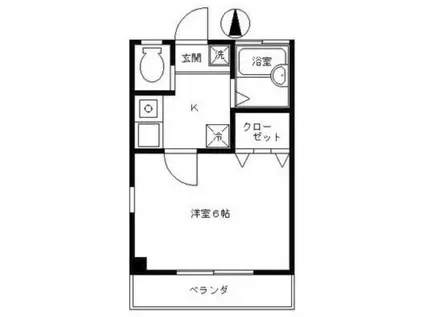 メゾンド・ルミエール(1K/3階)の間取り写真