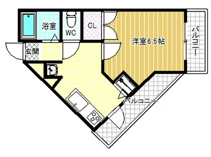 グリーンプラザ新梅田(1K/7階)の間取り写真