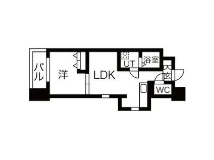 プラージュ大曽根(1LDK/2階)の間取り写真