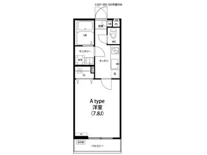リブリ・OHNO(1K/1階)の間取り写真