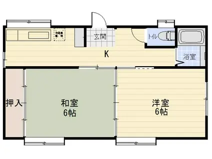 ハイタウン畑山(2K/1階)の間取り写真