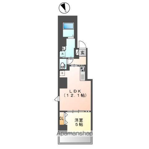 南砂3丁目店舗マンション工事(1LDK/2階)の間取り写真