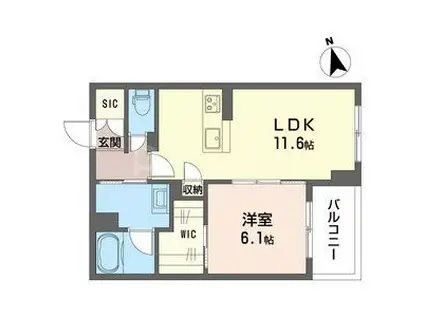 ルピナス グランデ(1LDK/2階)の間取り写真