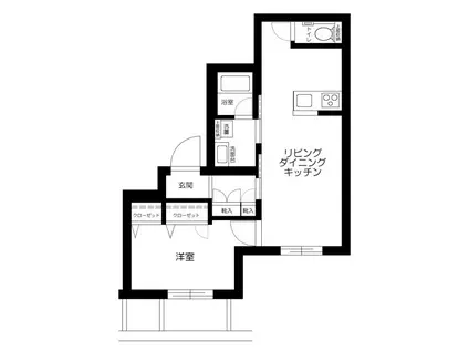 V7代々木上原(1LDK/1階)の間取り写真
