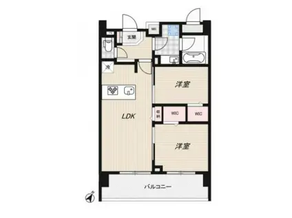 RIDGE豊洲(2LDK/10階)の間取り写真