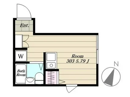 デュオメゾン北糀谷ウエスト(ワンルーム/3階)の間取り写真