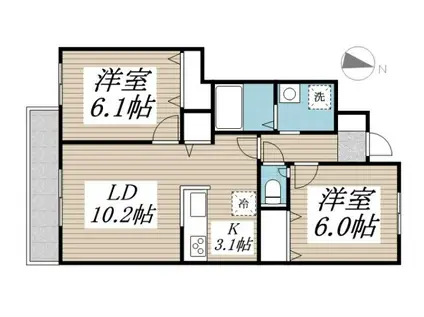 シュールメゾン戸塚II(2LDK/1階)の間取り写真
