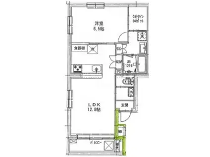 エフ・パークレジデンス横浜反町3247(1LDK/5階)の間取り写真