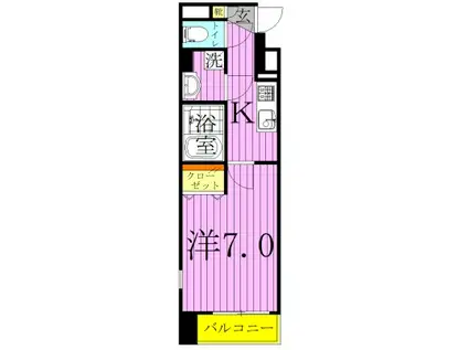 M HOUSE I(1K/2階)の間取り写真