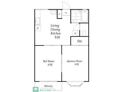 ホワイトメゾンII(2LDK/2階)の間取り写真