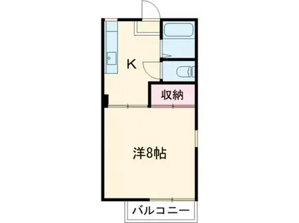 シティパルK(1K/2階)の間取り写真
