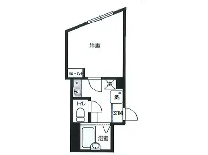 リーヴェルLECO横浜ACTII(1K/1階)の間取り写真