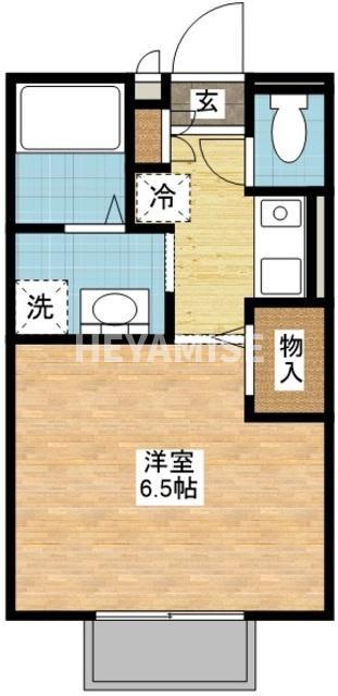 セジュールAOTA(ワンルーム/2階)の間取り写真