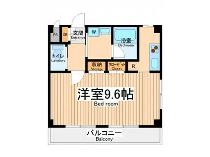 カーサ カミーノ(ワンルーム/2階)の間取り写真