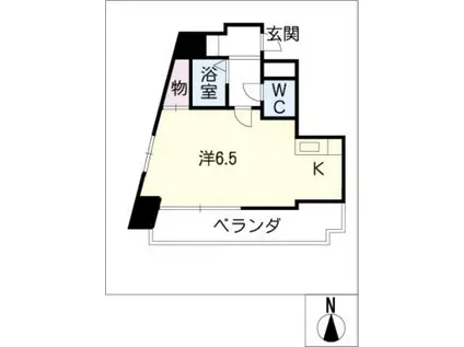 サンパーク丸の内(1K/4階)の間取り写真