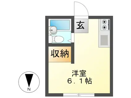 日野BASE(ワンルーム/2階)の間取り写真