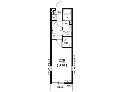 リブリ・エスペランサ(1K/2階)の間取り写真