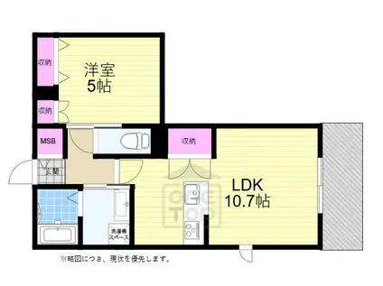 BENGALA GAFF(1LDK/2階)の間取り写真