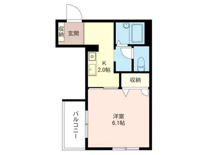 オリーブハウス(1K/3階)の間取り写真