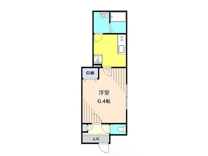 J西新井町(1K/1階)の間取り写真